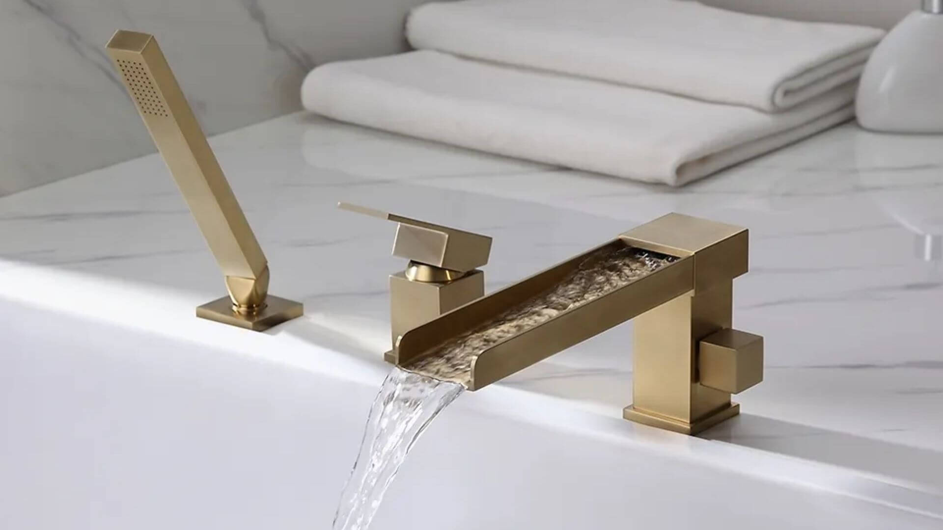 Bath Filler Gold Tap Bath