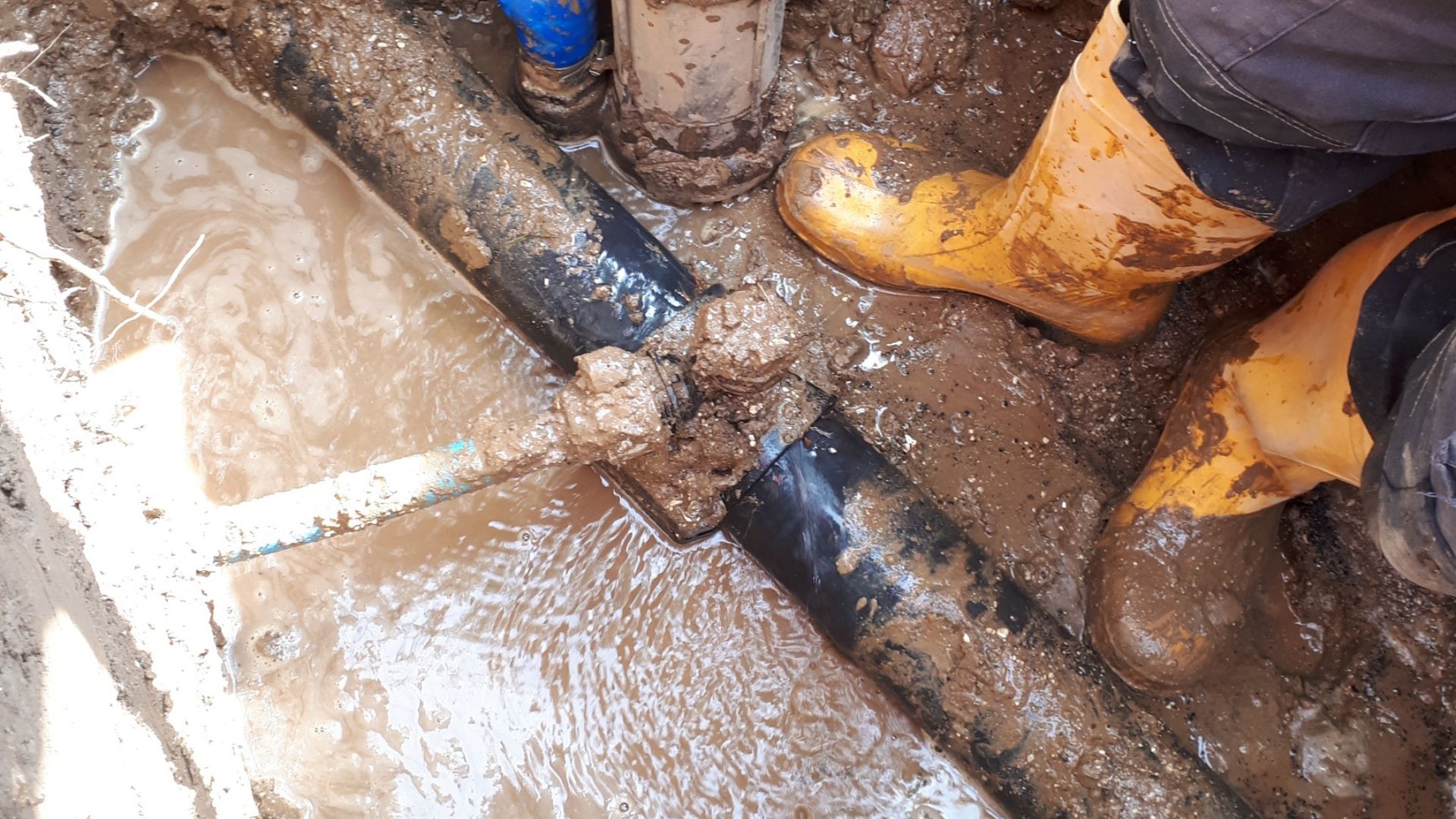 Muddy Burst Pipe
